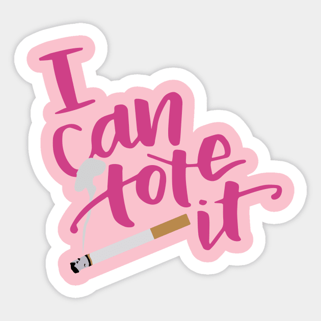 I can tote it Sticker by Cat Bone Design